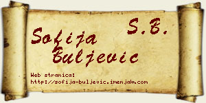 Sofija Buljević vizit kartica
